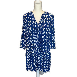 Maeve Anthropologie Caravane Dress Royal Blue Drop Waist Size Medium